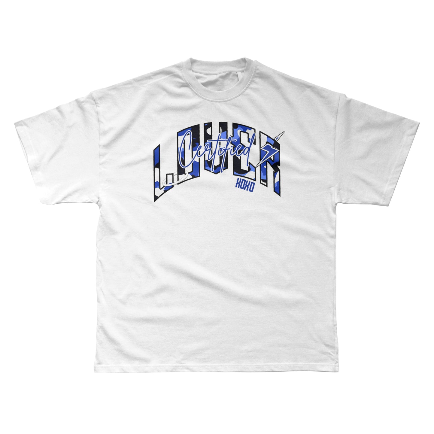 Camo Heart T-Shirt (White/Blue)