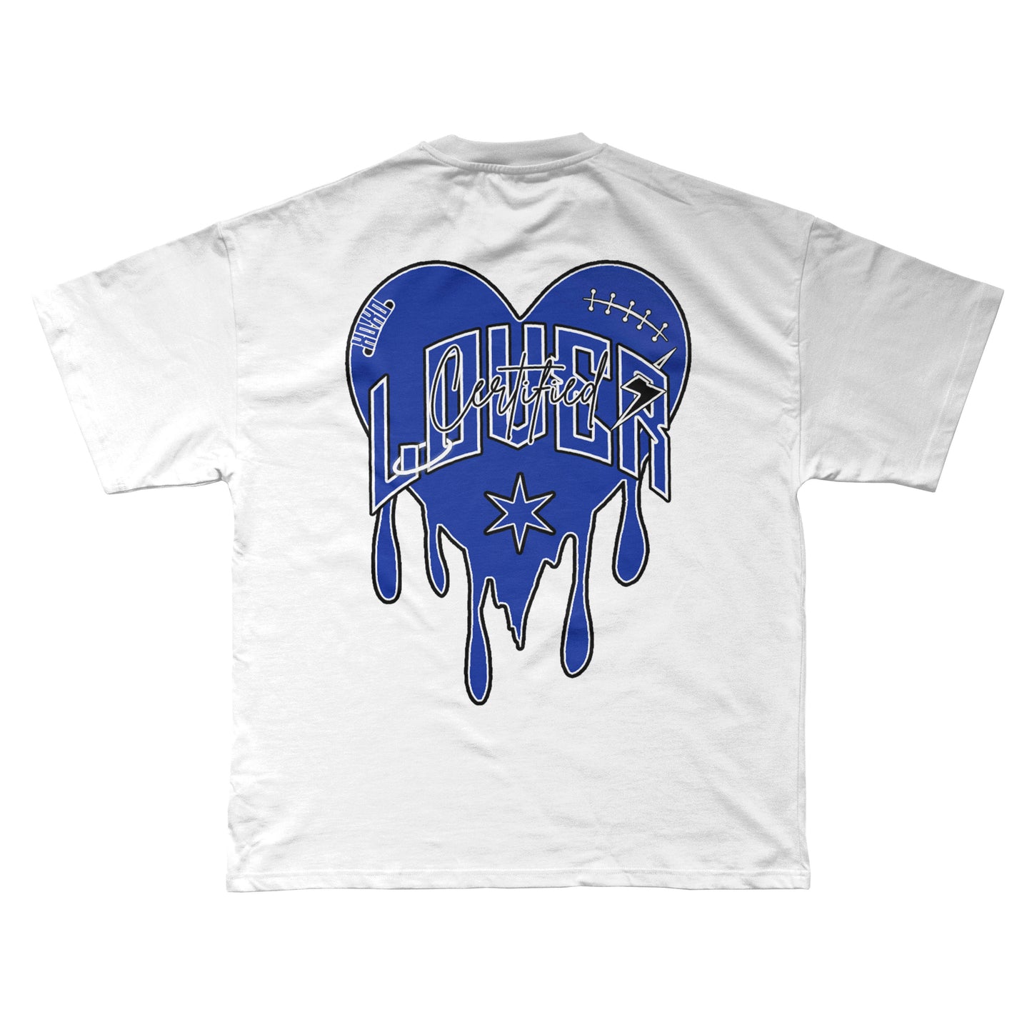 Solid Heart T-Shirt (White/Blue)