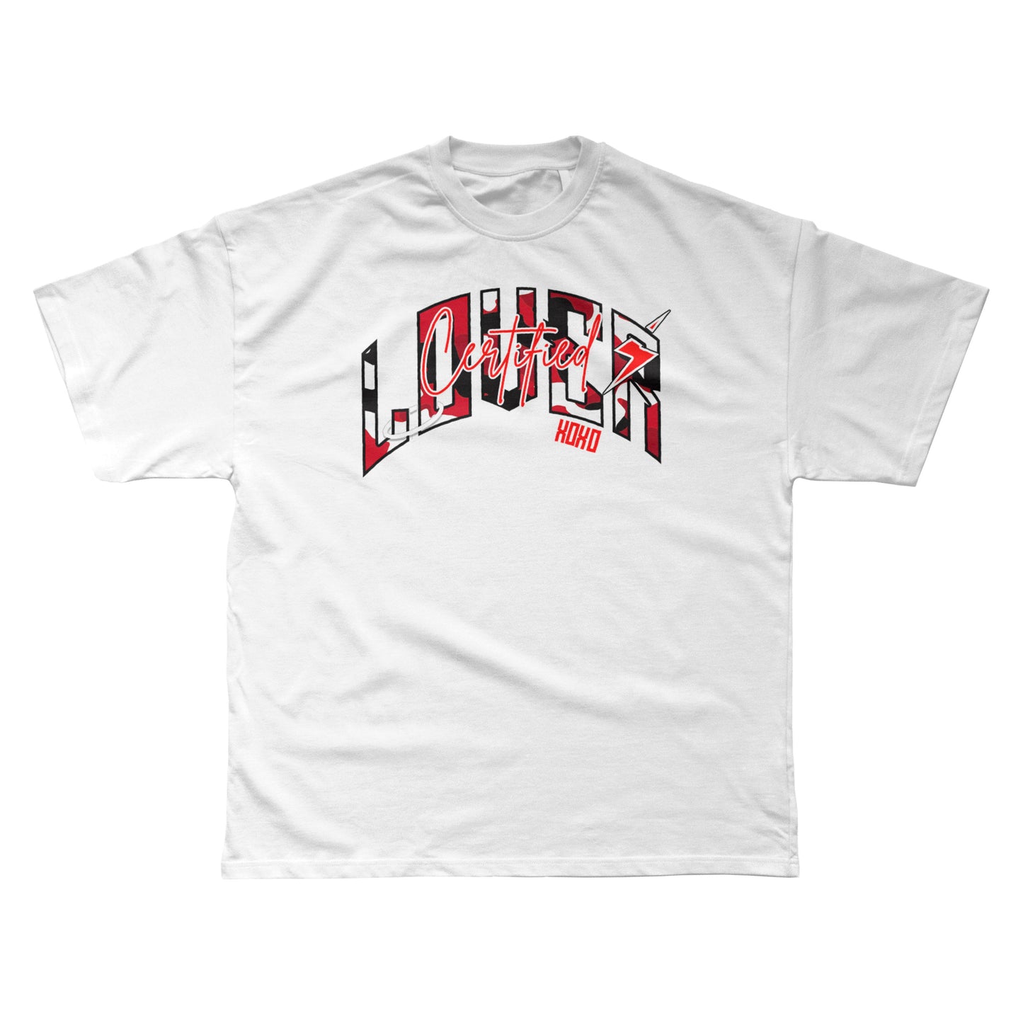 Camo Heart T-Shirt (White/Red)