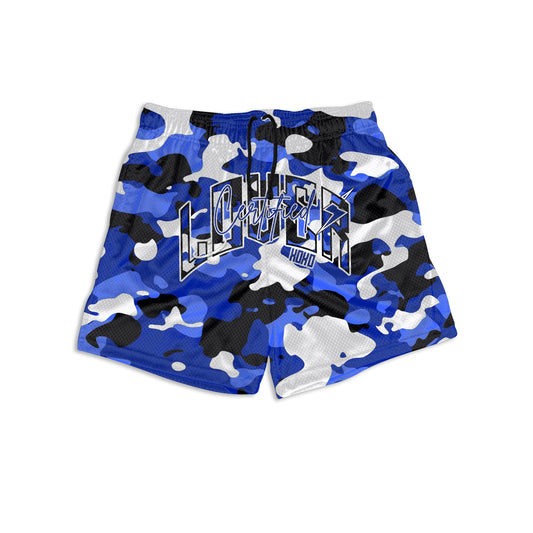 Blue Camo Mesh Shorts