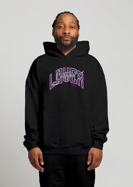 Plain Heart Hoodie (Black/Purple)