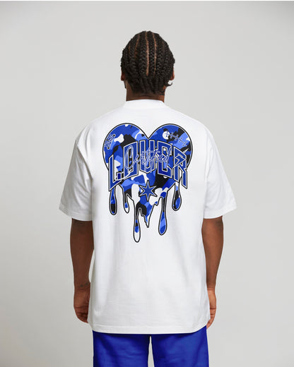 Camo Heart T-Shirt (White/Blue)