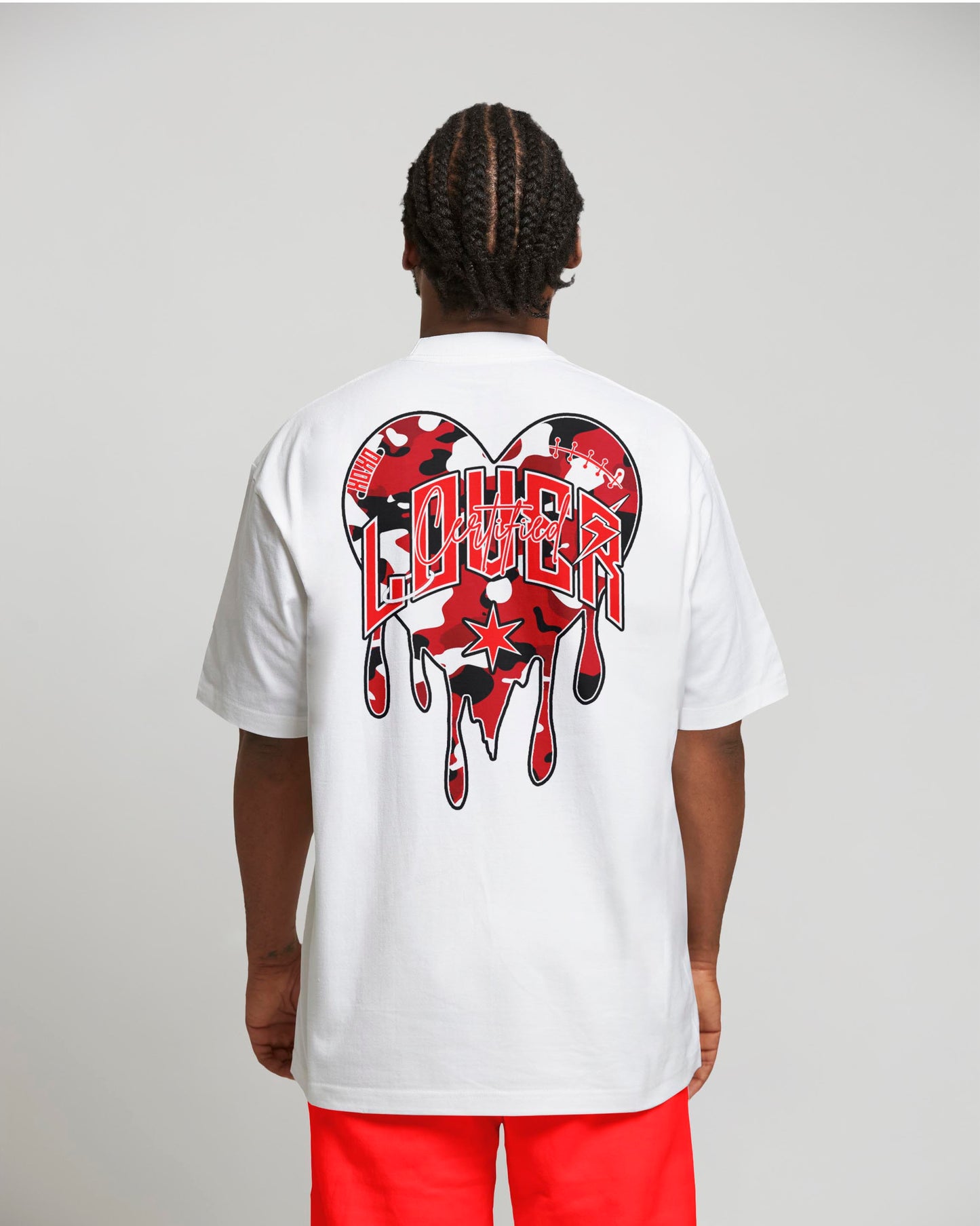 Camo Heart T-Shirt (White/Red)