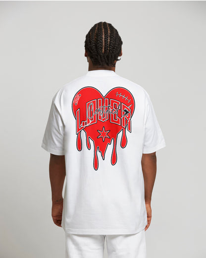 Plain Heart T-Shirt (White/Red)