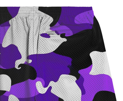 Purple Camo Mesh Shorts