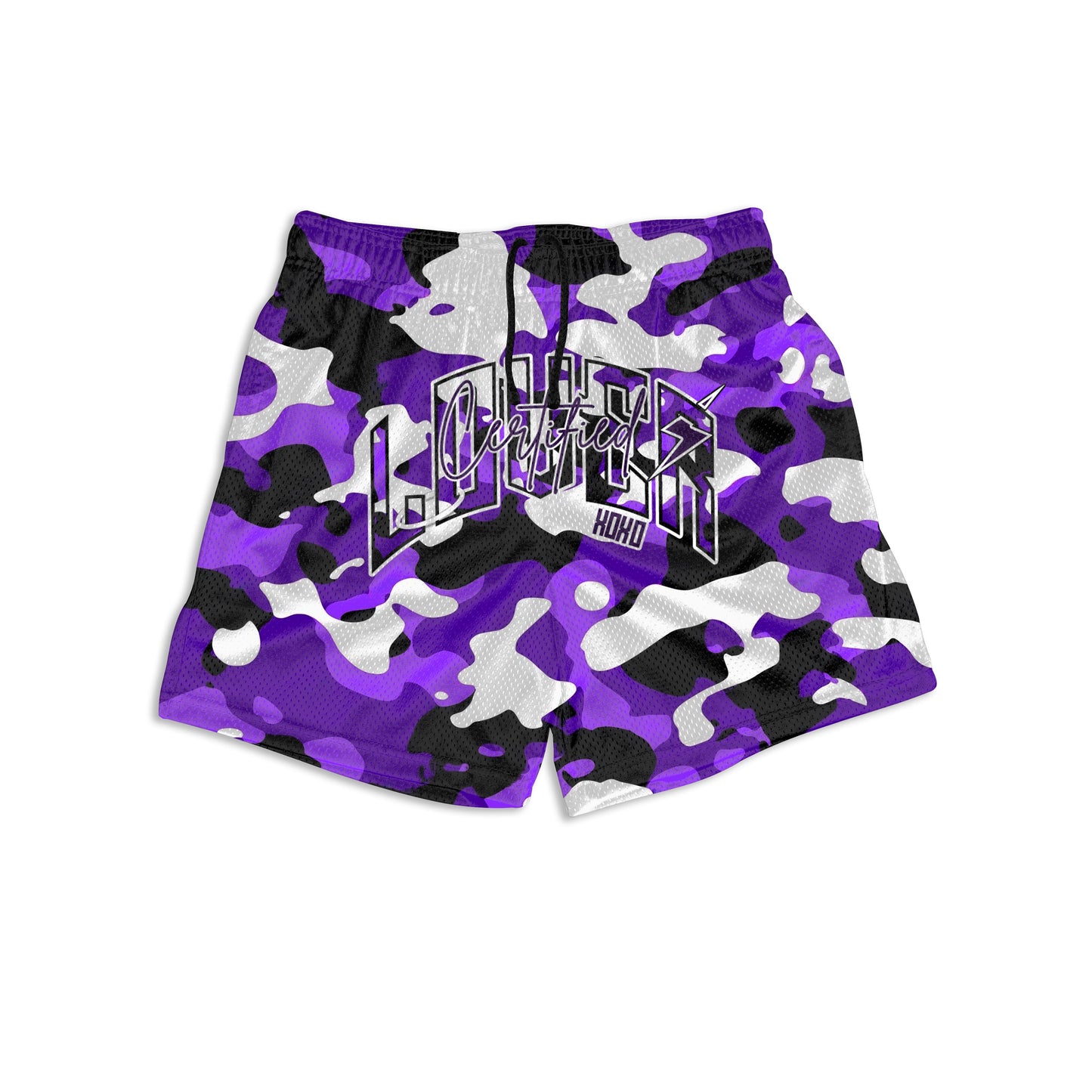 Purple Camo Mesh Shorts