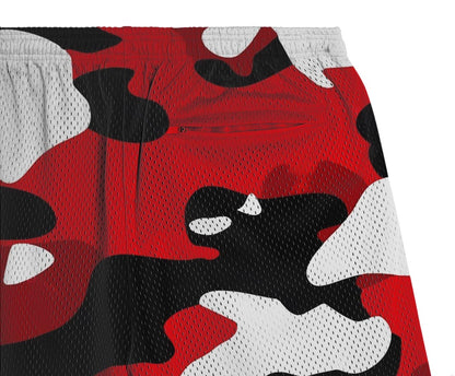 Red Camo Mesh Shorts