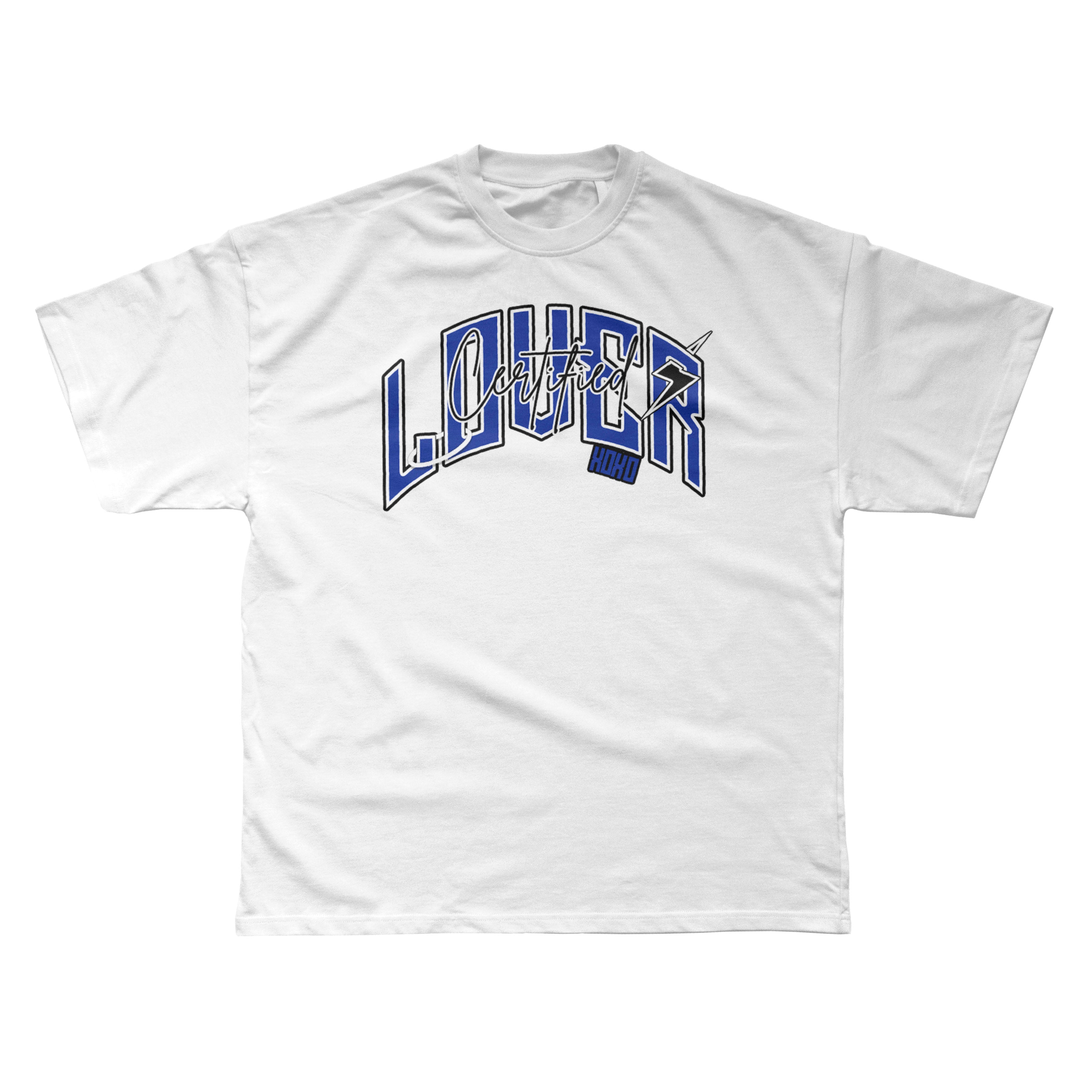 Solid Heart T-Shirt (White/Blue)