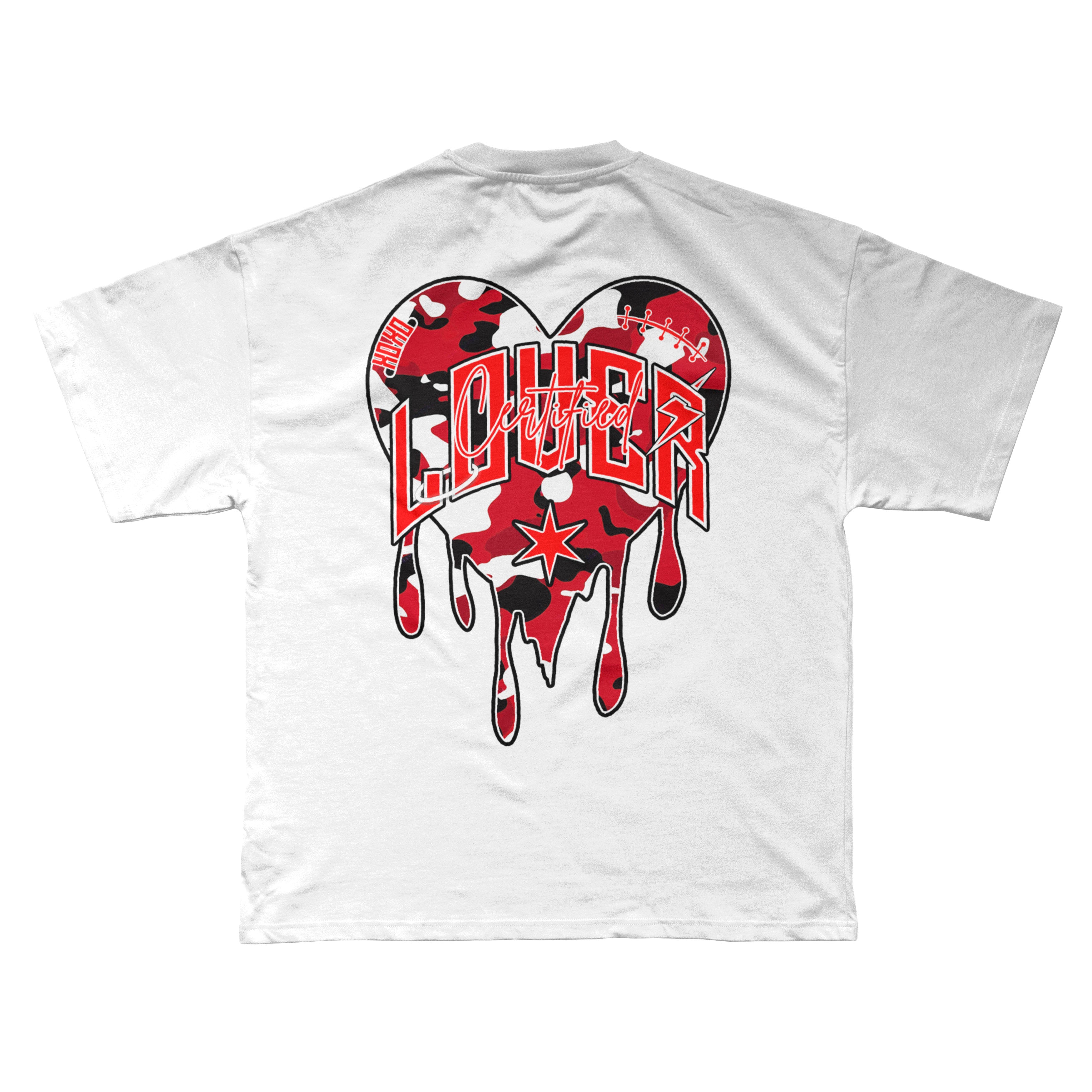 Camo Heart T-Shirt (White/Red)